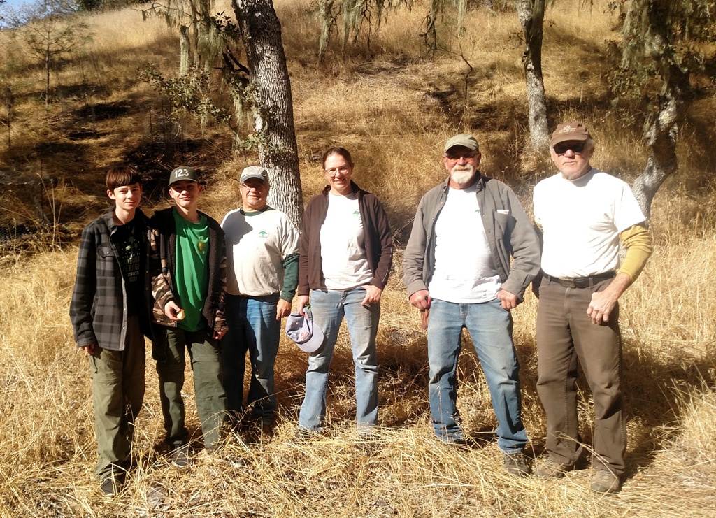 Some of the volunteers at the end of the workday - all smiles!